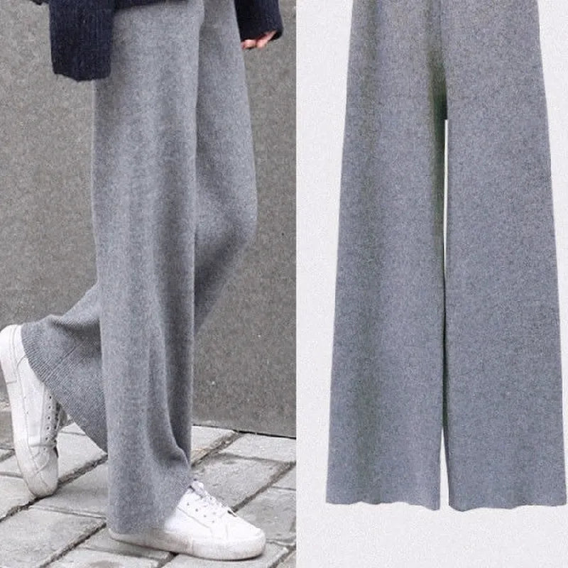 Pantalon en tricot ample - Taille unique extensible