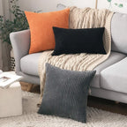 Housse de coussin en velours côtelé super doux