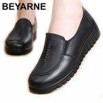 Mocassins bouts ronds souples et confortables pour femmes en cuir véritable