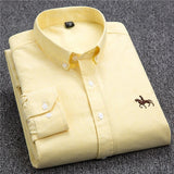 Chemise Oxford en coton à manches longues
