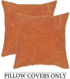 Housse de coussin en velours côtelé super doux