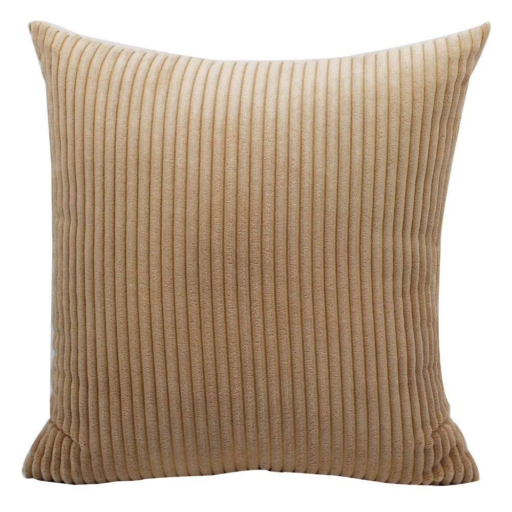 Housse de coussin en velours côtelé super doux