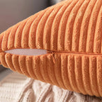 Housse de coussin en velours côtelé super doux