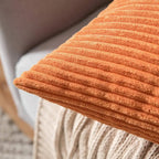 Housse de coussin en velours côtelé super doux