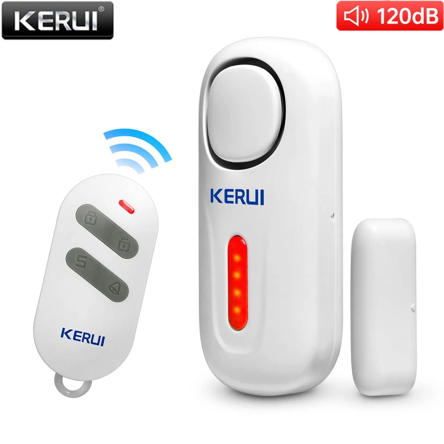 Système d'alarme de porte et fenêtre magnétique sans fil avec télécommande