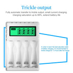 Chargeur de piles intelligent avec Ecran LCD indicateur de niveau - 4 Emplacements