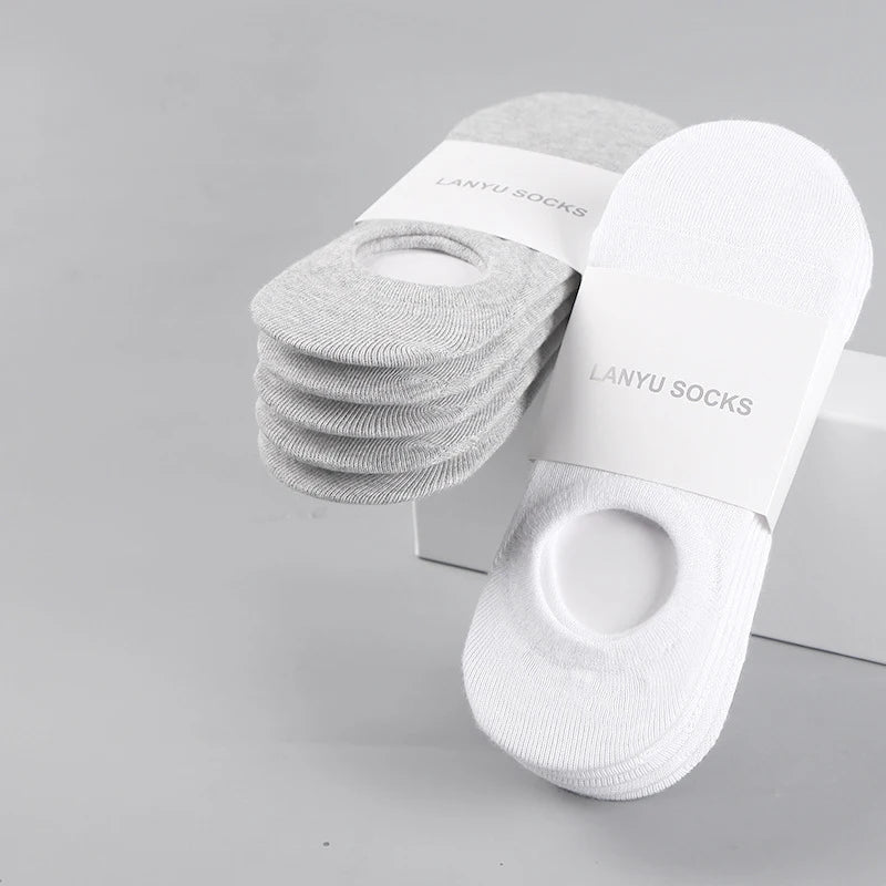 Lot de 5 Paires de Socquettes Invisibles Homme