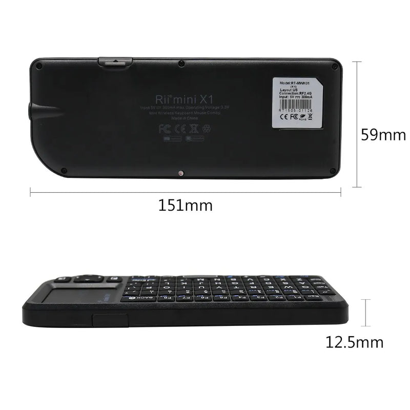 Mini clavier sans-fil avec PAD tactile intégré