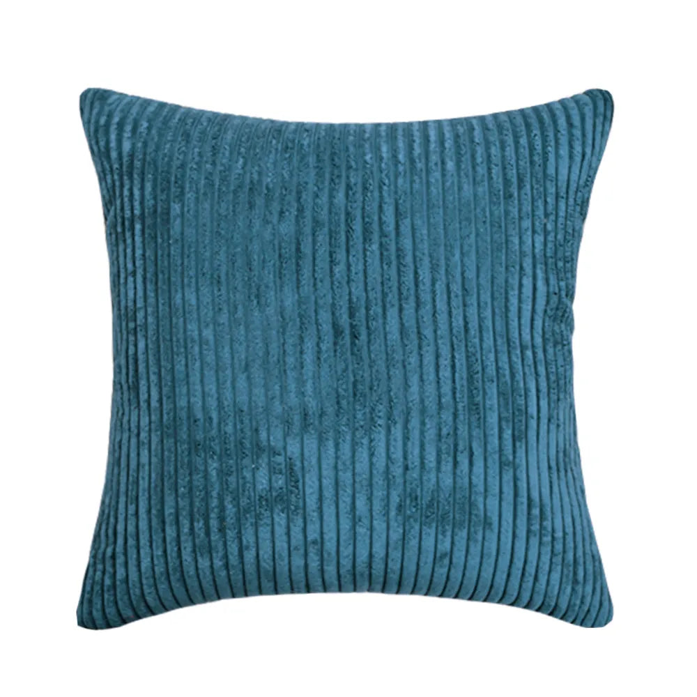 Housse de coussin en velours côtelé super doux