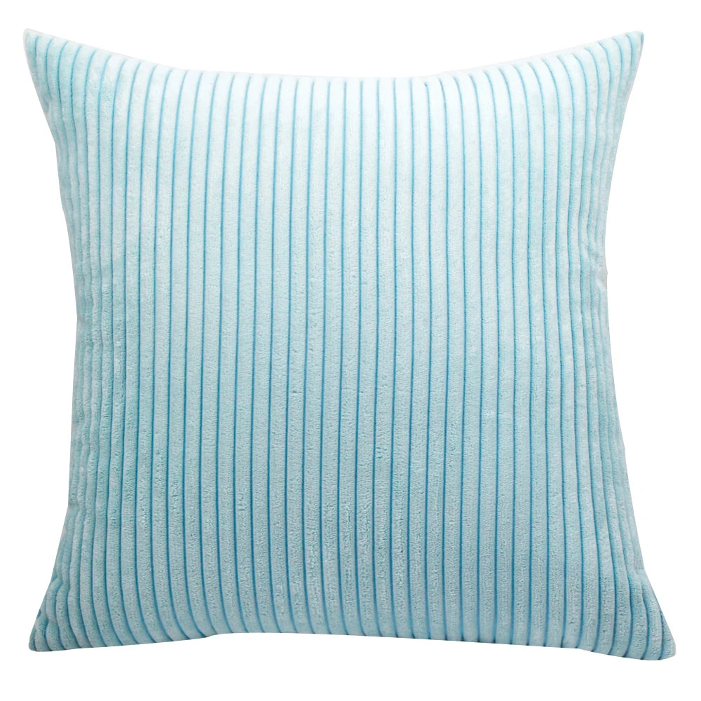 Housse de coussin en velours côtelé super doux