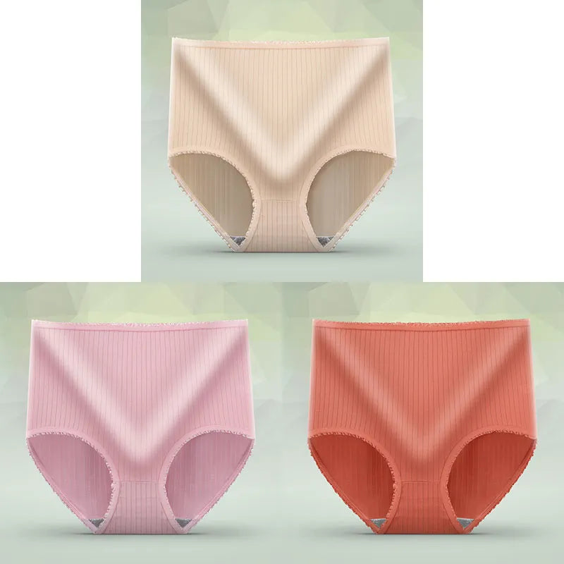 Lot de 3 Culottes Hautes 100% Coton