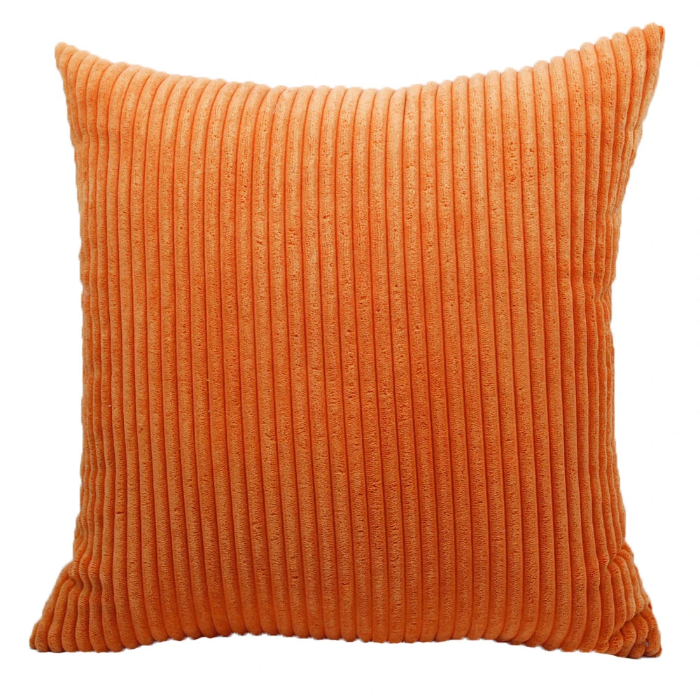 Housse de coussin en velours côtelé super doux