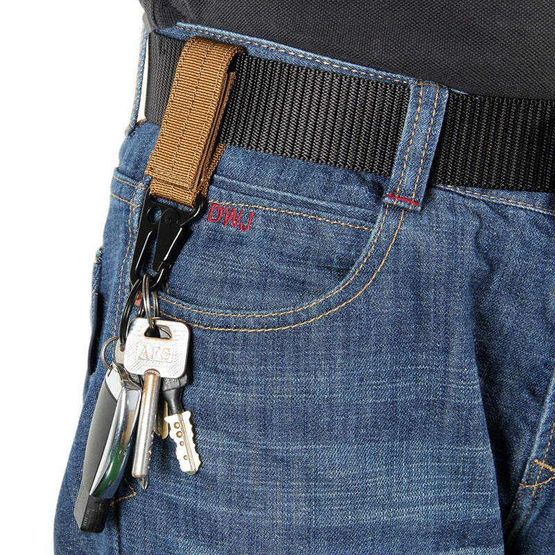 Ceinture COBRA tactique en nylon + 2 crochets pour clés et gourde OFFERTS