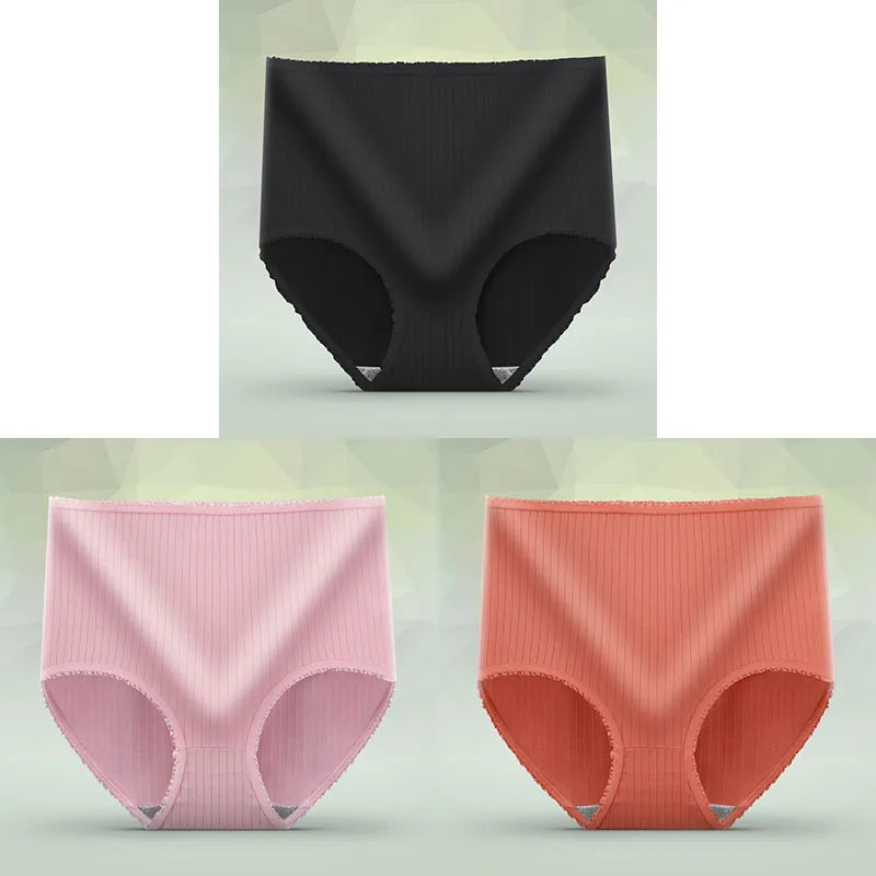 Lot de 3 Culottes Hautes 100% Coton
