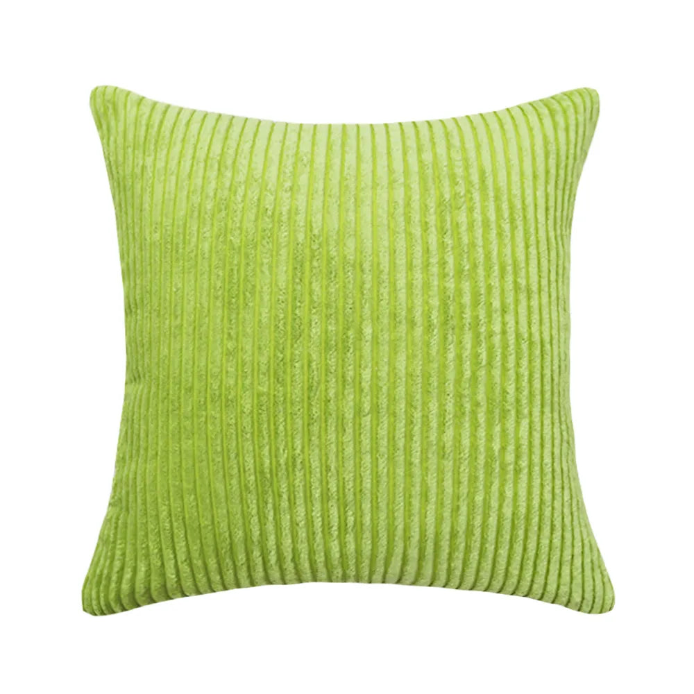 Housse de coussin en velours côtelé super doux