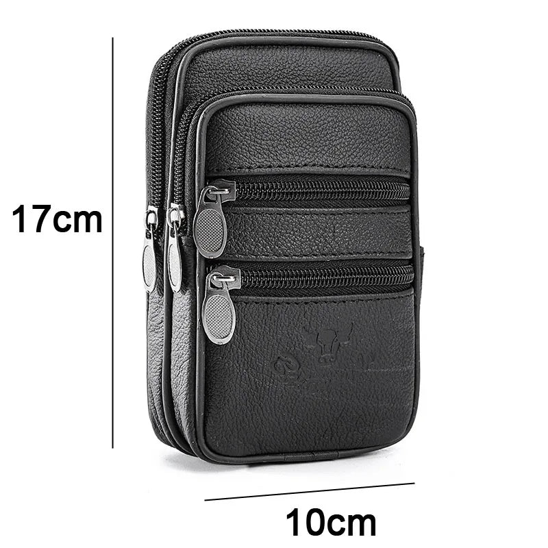 Set de 2 sacoches ceinture multipoche en cuir PU