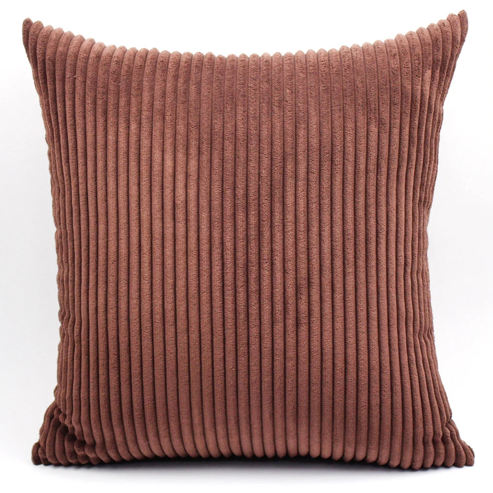 Housse de coussin en velours côtelé super doux