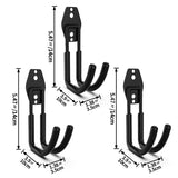 Lot de 2 Crochets Muraux Ultra-Résistants pour Garage + 1 OFFERT