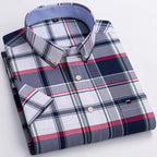 Chemise légère à carreaux pour homme - Manches courtes