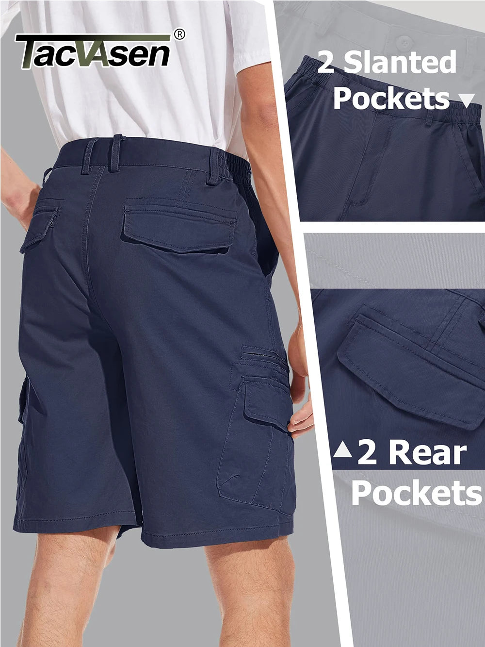 Short Cargo à poches multiples pour hommes