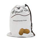 Sac de Conservation pour Légumes Réutilisable – Pour Pommes de Terre, Oignons & Ail – En Toile avec Cordon & Fermeture Éclair