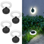 4x Spots Solaires avec Ring Light Ajustable