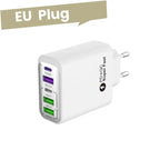 Chargeur 240W Rapide 3 Ports USB & 2 Type-C + Chargeur