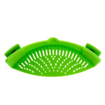 Passoire à pâtes en silicone anti-déversement, clip universel