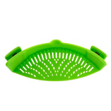 Passoire à pâtes en silicone anti-déversement, clip universel