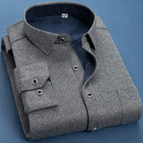 Chemise d'affaires à manches longues - Epaisse avec intérieur Polaire chaude