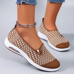 Chaussures Plates Femme Tissu Aéré – Grand Confort