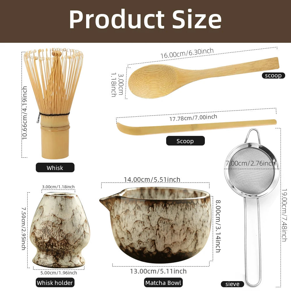 Kit Complet pour Matcha Japonais - 6PCS