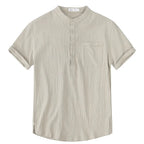 T-shirt décontracté Manches Courtes en Coton et Lin - été 2024