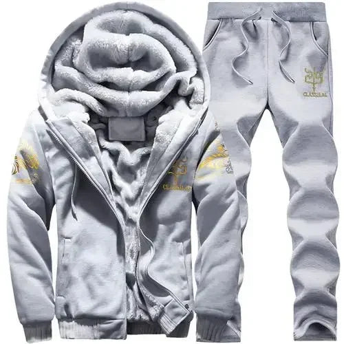 Ensemble Jogging Décontracté à Doublure Chaude - Gilet + Jogging
