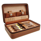 Boîte à Cigares de Rangement en Cuir - Idée Cadeau