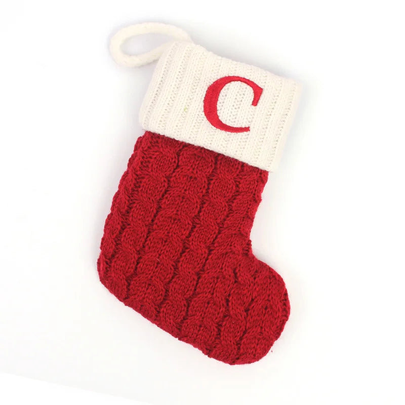 Chaussette de Noël à Suspendre avec Initiale