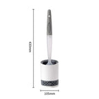 Brosse de toilette murale en silicone souple avec Réservoir à liquide intégré