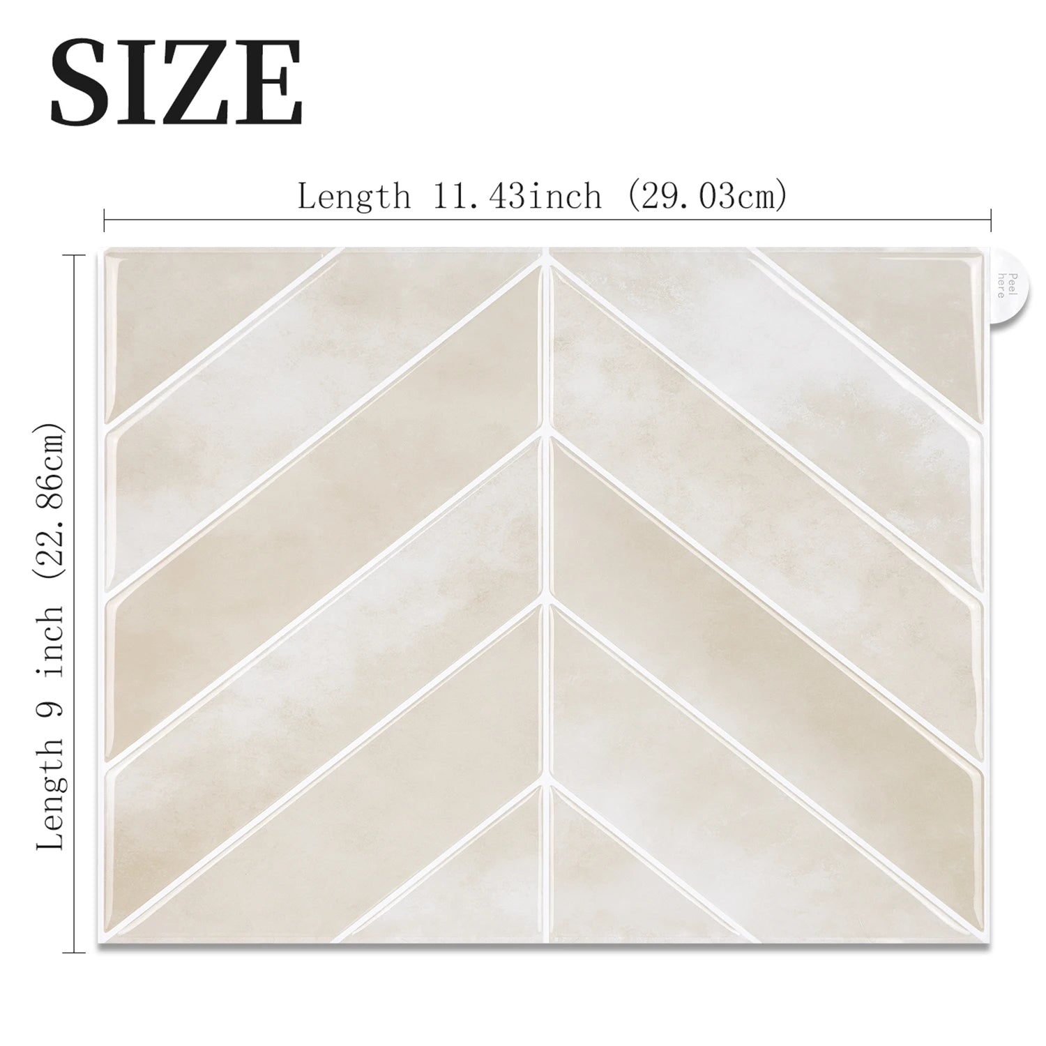 Lot de 10 PCS Autocollants 3D Effet Carrelage Waterproof
