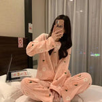 Pyjama en Flanelle Super Chaud à Motifs