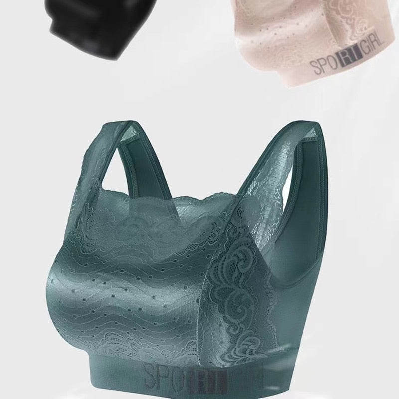 Brassière à dentelle Cache décolleté - sans armatures & sans coutures