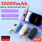 Mini Batterie externe magnétique - Jusqu'à 30000mAh !