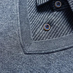 Polo Sans Manche & Chemise à Rayure 2 en 1 Doublure Polaire