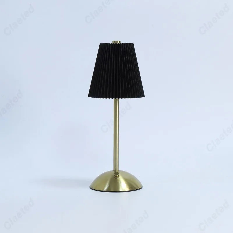 Lampe de Chevet LED Tactile - Abat-Jour Plissé