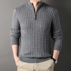 Pull décontracté torsadé avec Zip