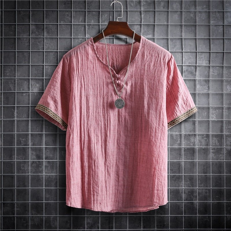 Korean Linen T-Shirt - Lightweight and Breathable