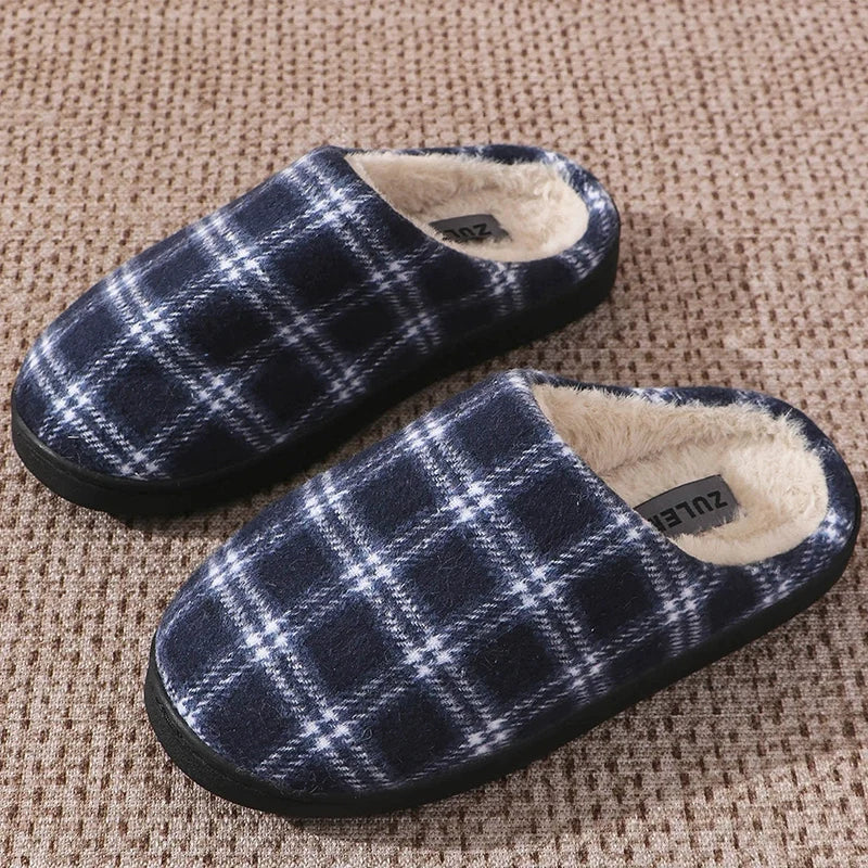 Chaussons Écossais Chauds Motifs à Carreaux