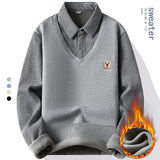 Polo Sans Manche & Chemise à Rayure 2 en 1 Doublure Polaire