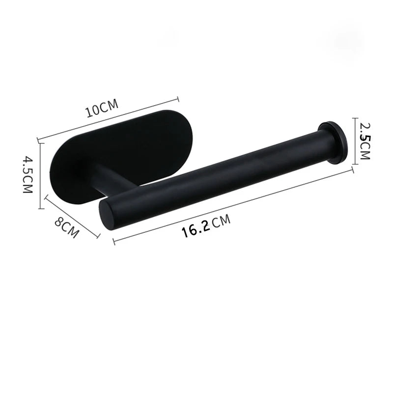 Support Papier Toilette Mural Sans Perçage en Acier Inoxydable - Lot de 2