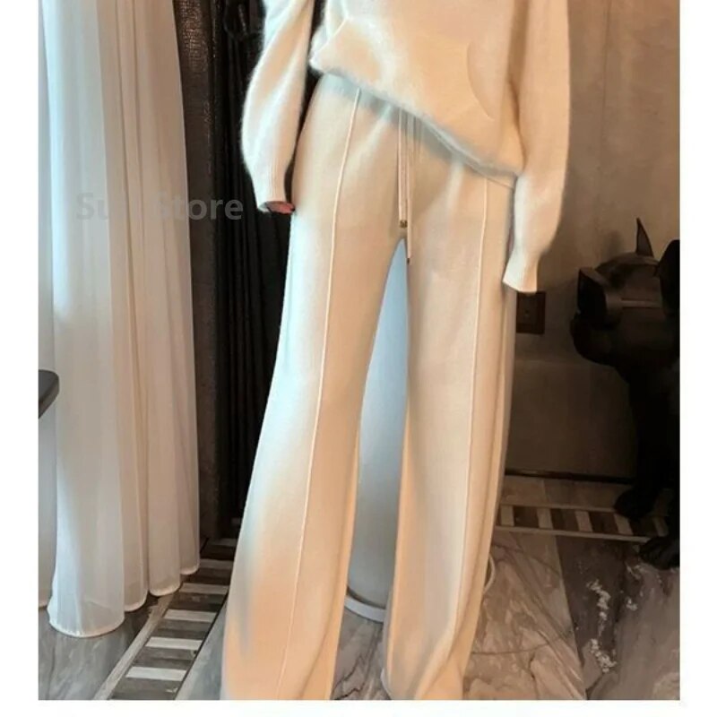 Pantalon large en laine pour femme - Collection Hiver 2023