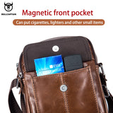 Sac bandouillère multipoche en Cuir véritable pour Hommes